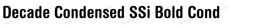 Decade Condensed SSi Bold Condensed字体转换